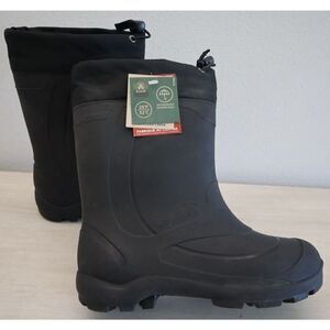 Kamik Men's Sz 6 Women's 7.5 Black Waterproof Insulated Rubber Rain/Snow Boots